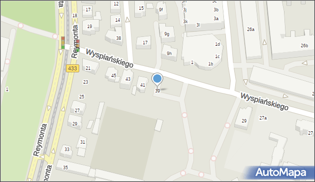 Poznań, Wyspiańskiego Stanisława, 39, mapa Poznania