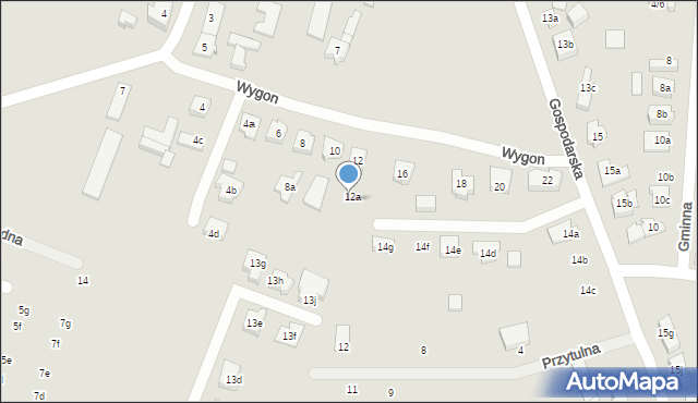 Poznań, Wygon, 14, mapa Poznania