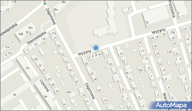 Poznań, Wyżyny, 8, mapa Poznania