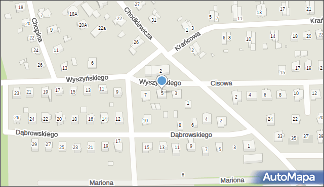 Prabuty, Wyszyńskiego Stefana, ks. kard., 5, mapa Prabuty