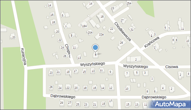 Prabuty, Wyszyńskiego Stefana, ks. kard., 6, mapa Prabuty