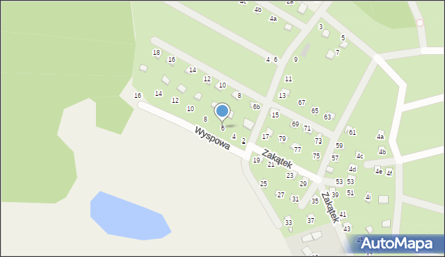 Prądocin, Wyspowa, 6, mapa Prądocin