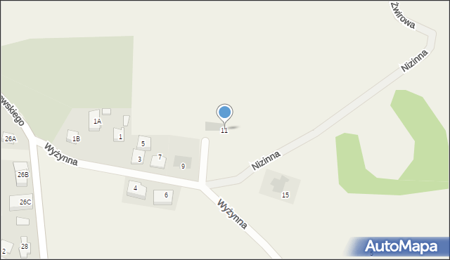 Pręgowo, Wyżynna, 11, mapa Pręgowo