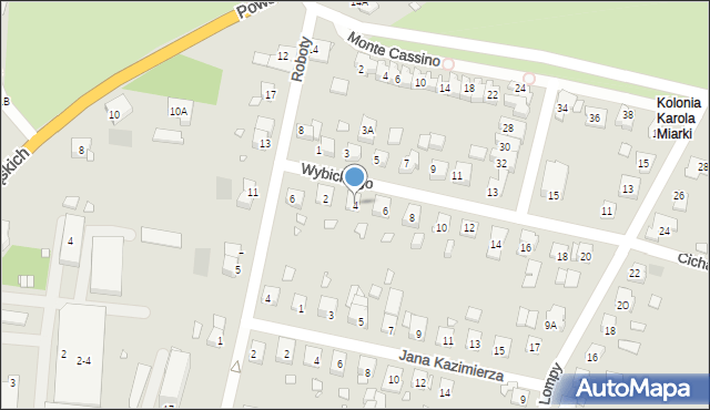 Prudnik, Wybickiego Józefa, gen., 4, mapa Prudnik