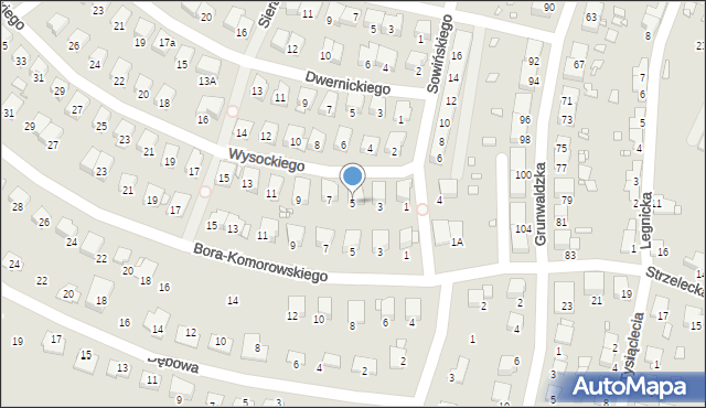 Prudnik, Wysockiego Piotra, 5, mapa Prudnik