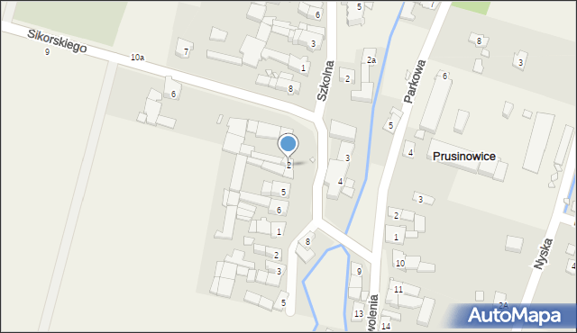 Prusinowice, Wyzwolenia, 2, mapa Prusinowice