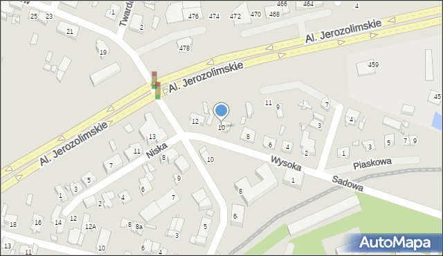 Pruszków, Wysoka, 10, mapa Pruszków