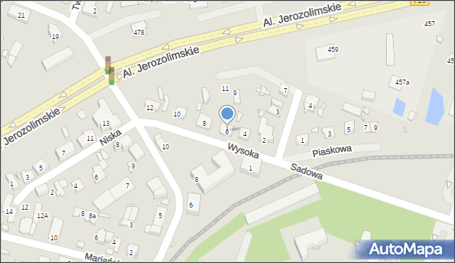 Pruszków, Wysoka, 6, mapa Pruszków