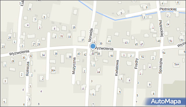 Przecieszyn, Wyzwolenia, 44, mapa Przecieszyn