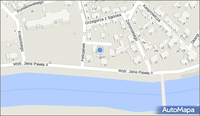 Przemyśl, Wybrzeże Ojca Świętego Jana Pawła II, 18, mapa Przemyśla
