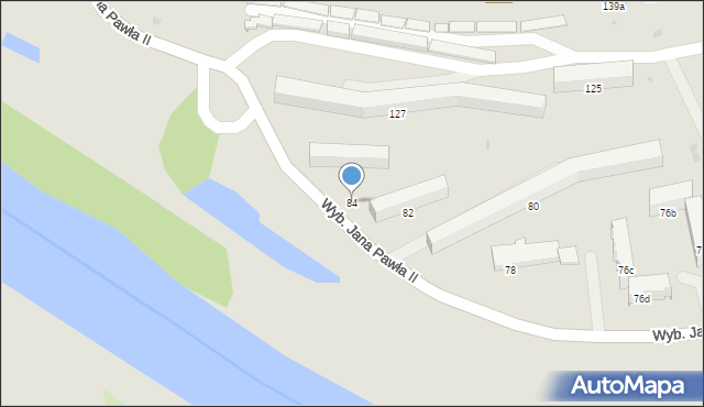 Przemyśl, Wybrzeże Ojca Świętego Jana Pawła II, 84, mapa Przemyśla