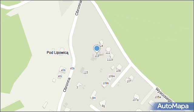 Przemyśl, Wysockiego Józefa, gen., 113, mapa Przemyśla