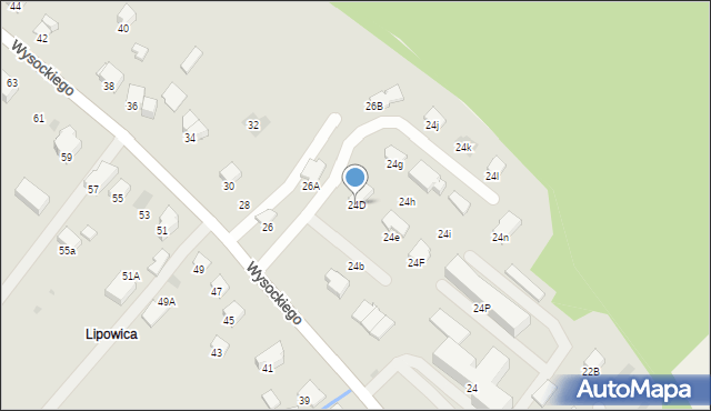 Przemyśl, Wysockiego Józefa, gen., 24D, mapa Przemyśla