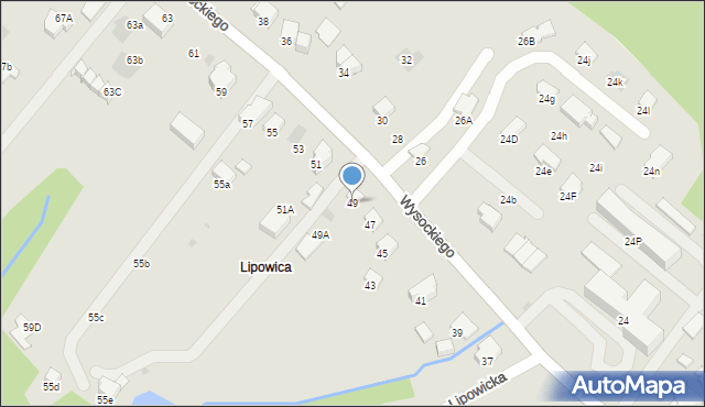 Przemyśl, Wysockiego Józefa, gen., 49, mapa Przemyśla