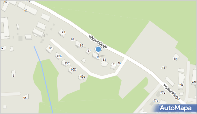 Przemyśl, Wysockiego Józefa, gen., 85, mapa Przemyśla