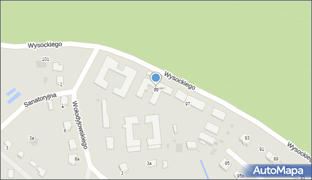 Przemyśl, Wysockiego Józefa, gen., 99, mapa Przemyśla