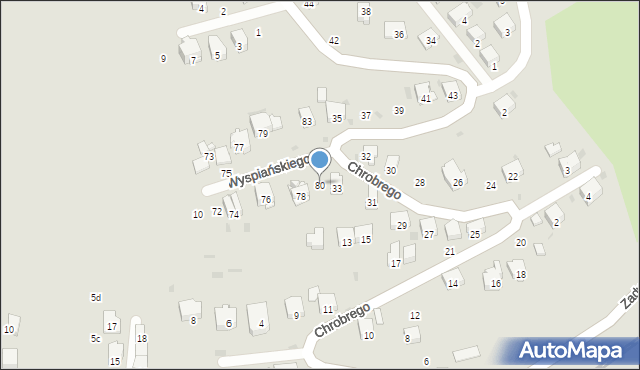 Przemyśl, Wyspiańskiego Stanisława, 80, mapa Przemyśla