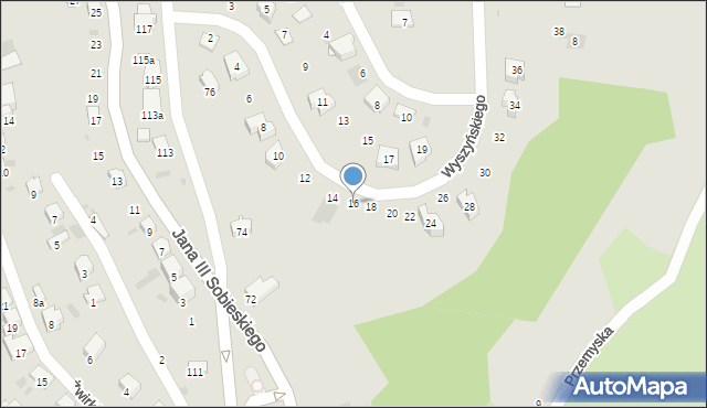 Przemyśl, Wyszyńskiego Stefana, ks. kard., 16, mapa Przemyśla