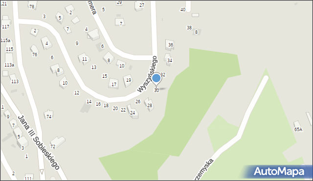 Przemyśl, Wyszyńskiego Stefana, ks. kard., 30, mapa Przemyśla