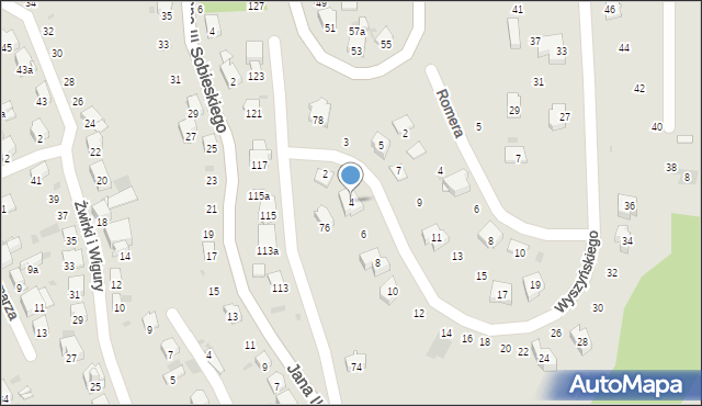 Przemyśl, Wyszyńskiego Stefana, ks. kard., 4, mapa Przemyśla