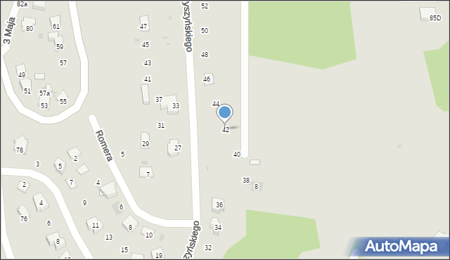 Przemyśl, Wyszyńskiego Stefana, ks. kard., 42, mapa Przemyśla