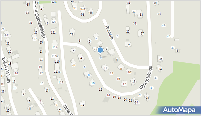 Przemyśl, Wyszyńskiego Stefana, ks. kard., 9, mapa Przemyśla