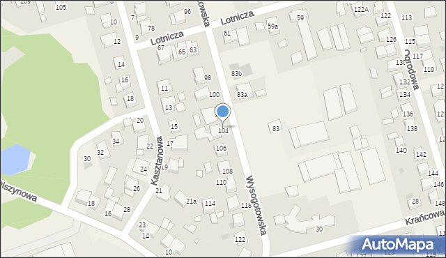 Przeźmierowo, Wysogotowska, 104, mapa Przeźmierowo