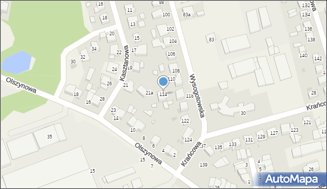 Przeźmierowo, Wysogotowska, 114, mapa Przeźmierowo