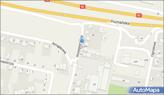 Przeźmierowo, Wysogotowska, 9, mapa Przeźmierowo