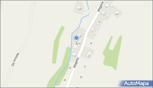 Przysietnica, Wygony, 20, mapa Przysietnica