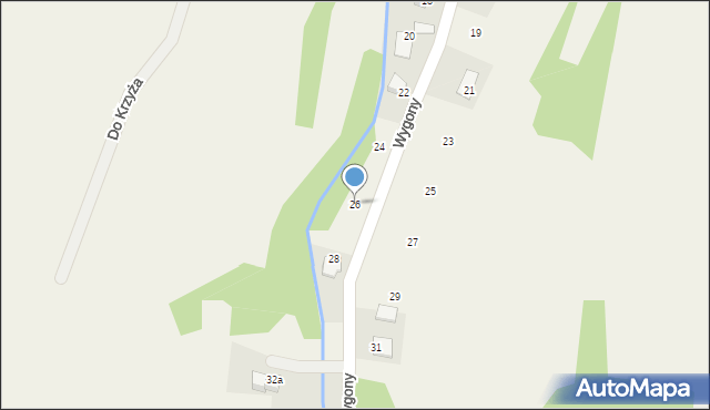 Przysietnica, Wygony, 26, mapa Przysietnica