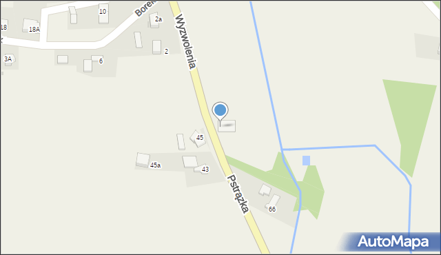 Pstrążna, Wyzwolenia, 1a, mapa Pstrążna