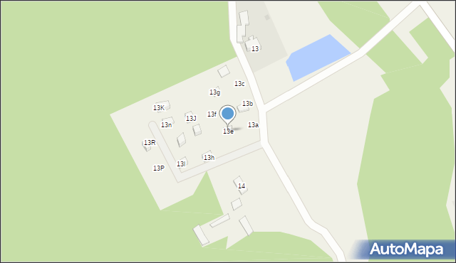 Pszczew, Wybudowanie, 13e, mapa Pszczew