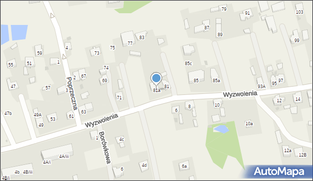 Ptakowice, Wyzwolenia, 81a, mapa Ptakowice