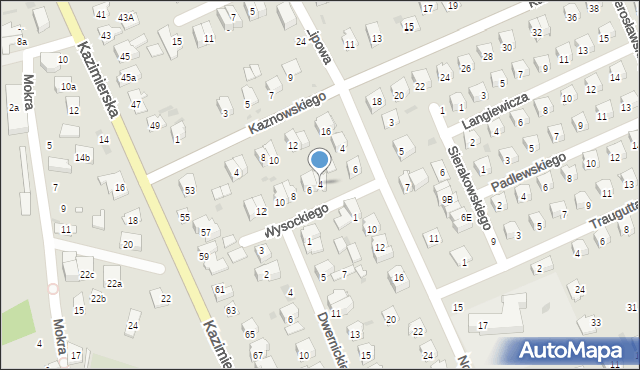 Puławy, Wysockiego Piotra, 4, mapa Puław