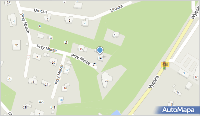 Puszczykowo, Wysoka, 14, mapa Puszczykowo