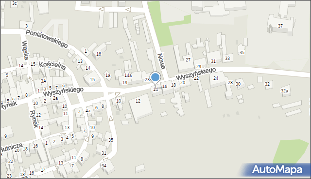 Pyskowice, Wyszyńskiego Stefana, ks. kard., 14, mapa Pyskowice