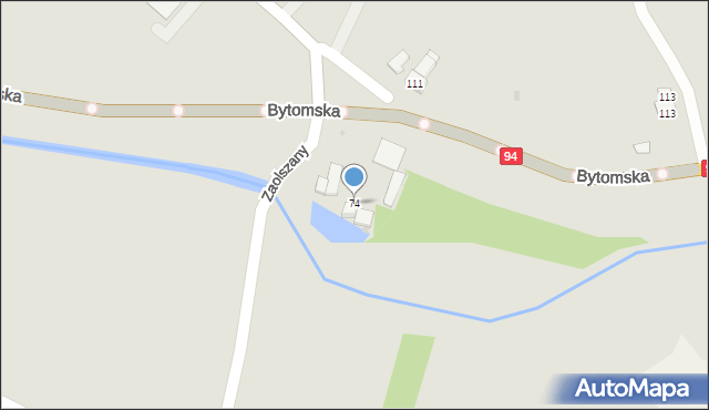 Pyskowice, Wyszyńskiego Stefana, ks. kard., 74, mapa Pyskowice