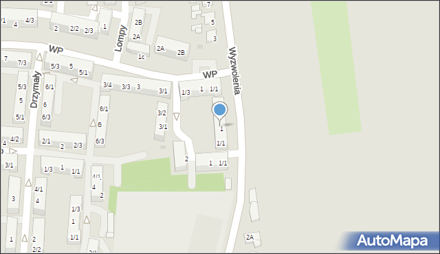 Pyskowice, Wyzwolenia, 1/2, mapa Pyskowice