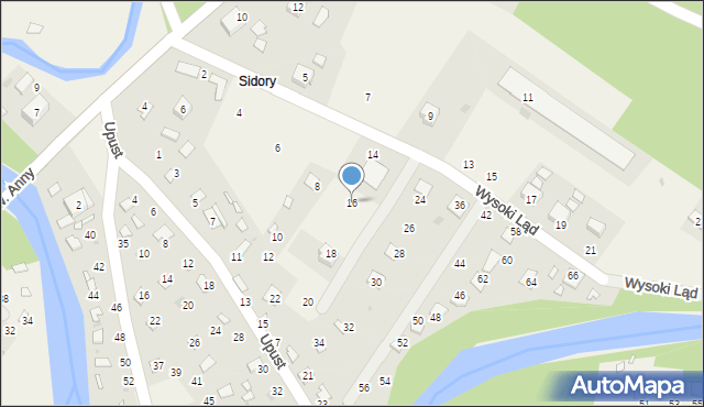 Radawa, Wysoki Ląd, 16, mapa Radawa