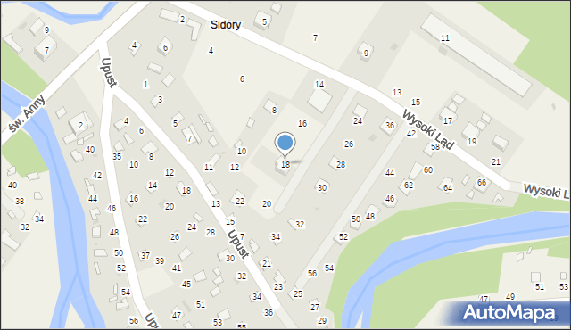 Radawa, Wysoki Ląd, 18, mapa Radawa