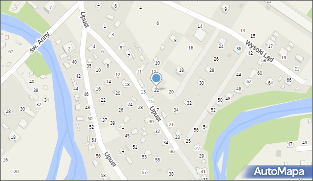 Radawa, Wysoki Ląd, 22, mapa Radawa