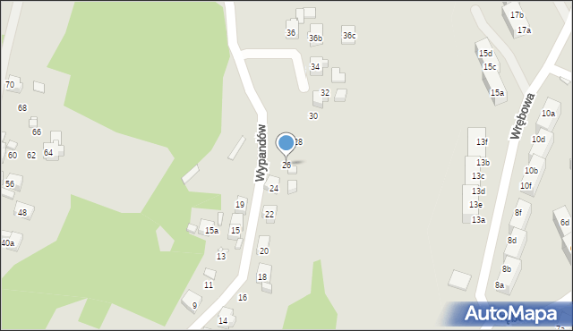 Radlin, Wypandów, 26, mapa Radlin