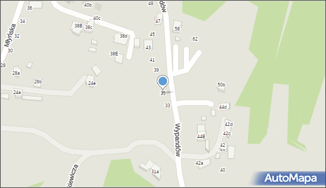 Radlin, Wypandów, 35, mapa Radlin