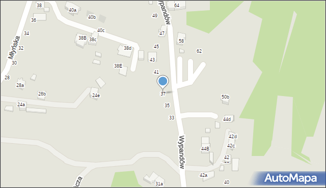 Radlin, Wypandów, 37, mapa Radlin