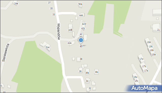 Radlin, Wypandów, 40, mapa Radlin