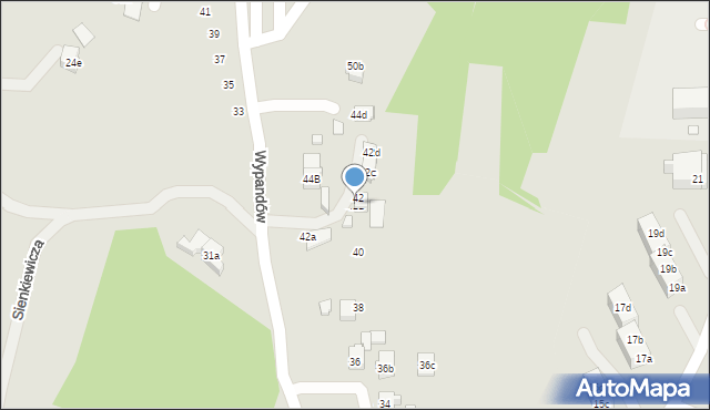 Radlin, Wypandów, 42B, mapa Radlin