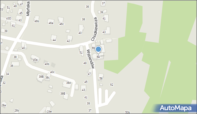 Radlin, Wypandów, 64, mapa Radlin