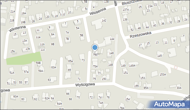 Radom, Wyścigowa, 75C, mapa Radomia