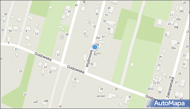 Radom, Wydmowa, 61, mapa Radomia
